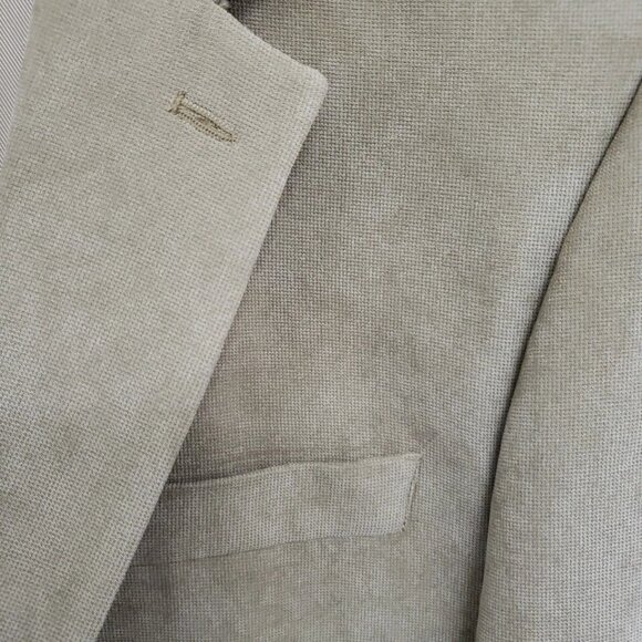 Andrew Fezza Chatham Tan Men's 2 Button Polyester Sports Coat Sz L - Picture 4 of 11